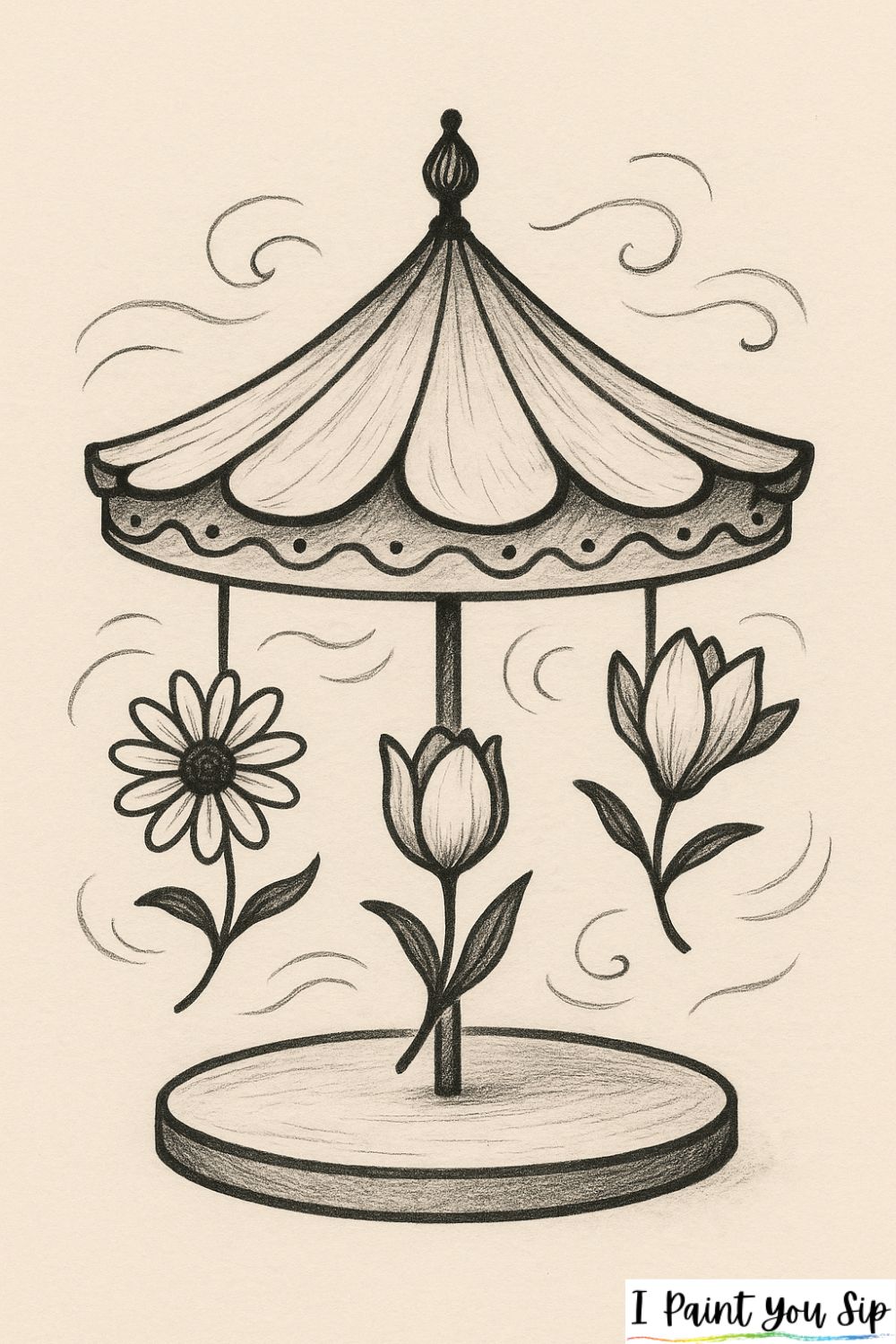 petal-whirl carousel