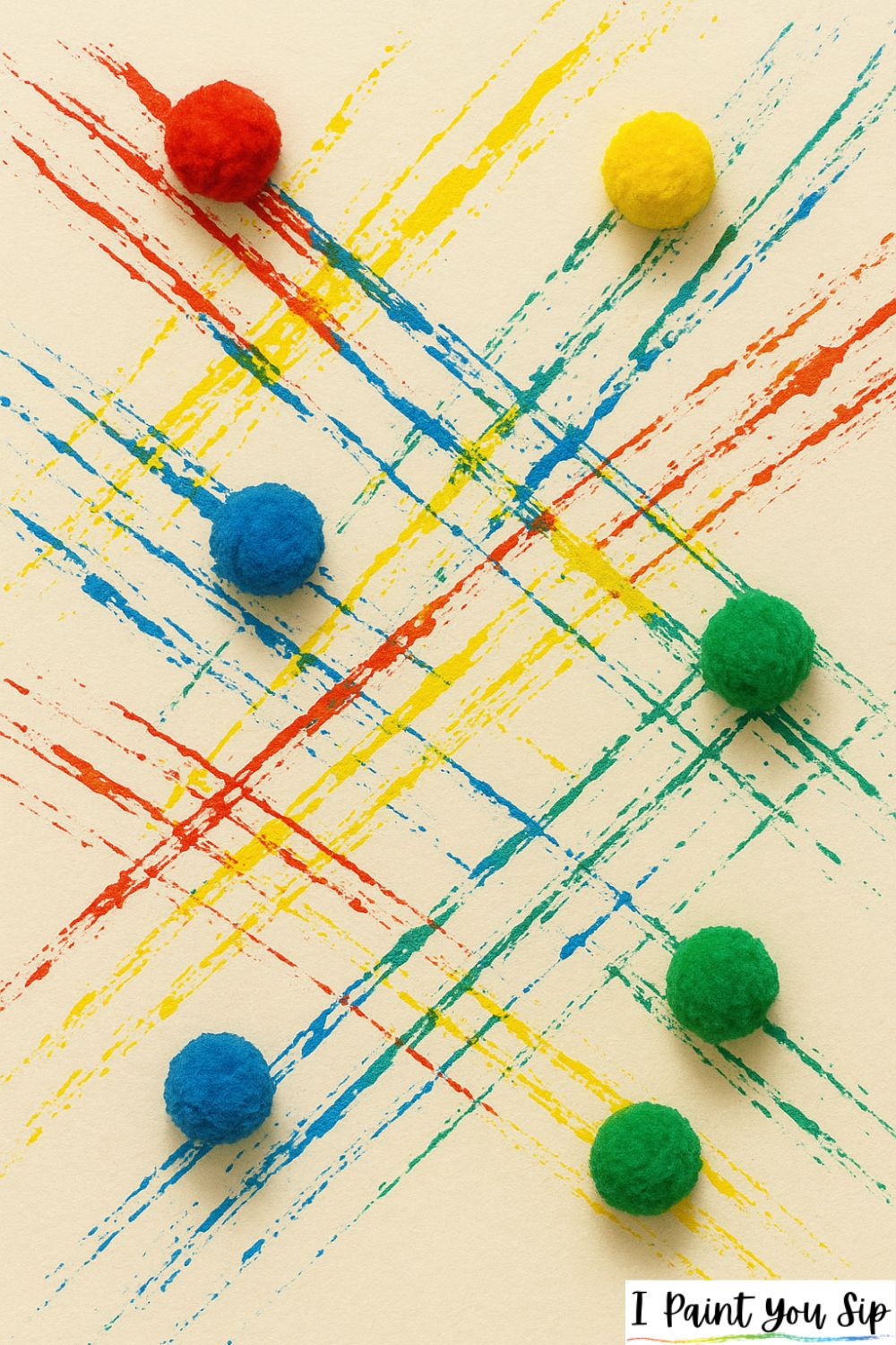 pom-pom roll painting