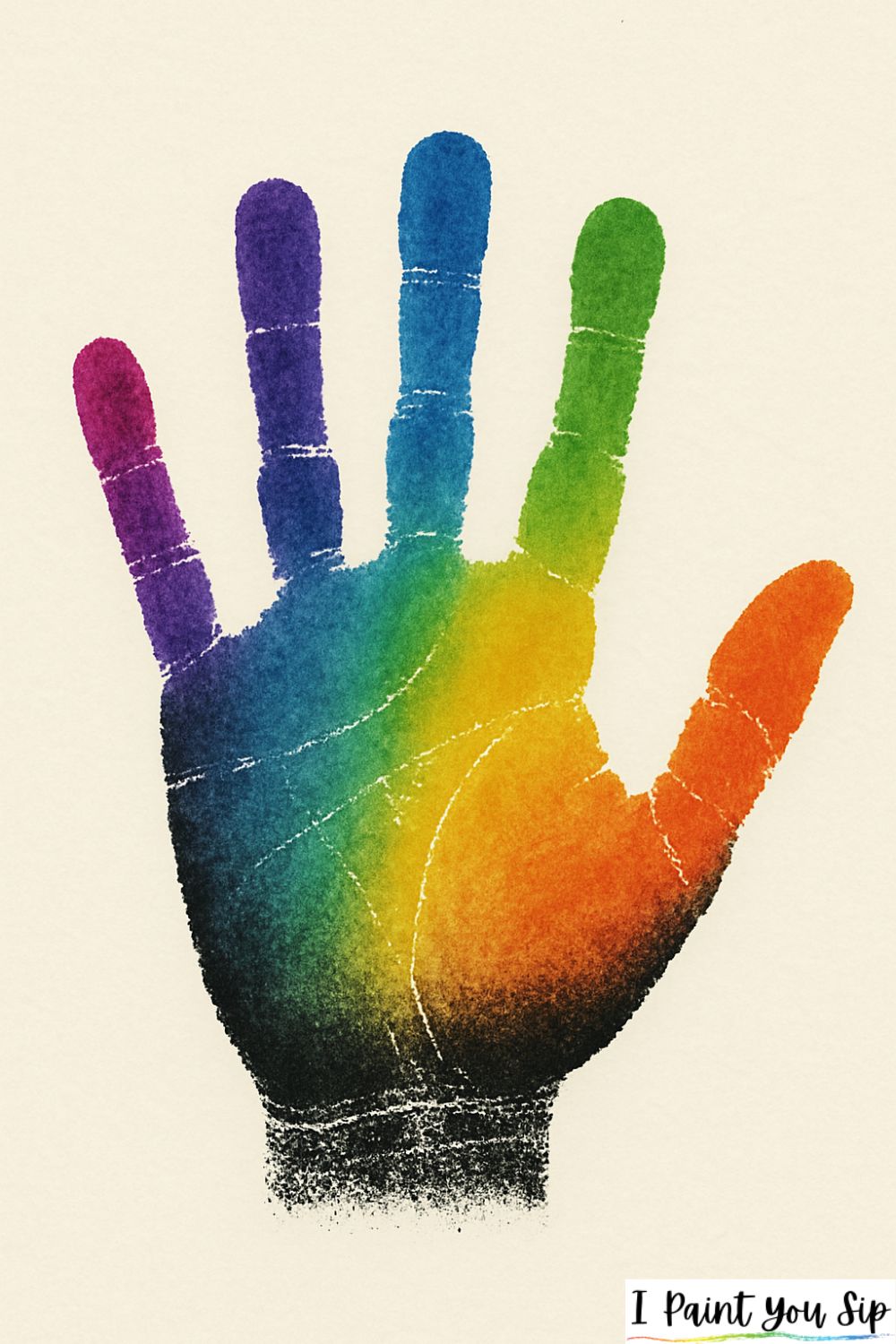 rainbow hand spread