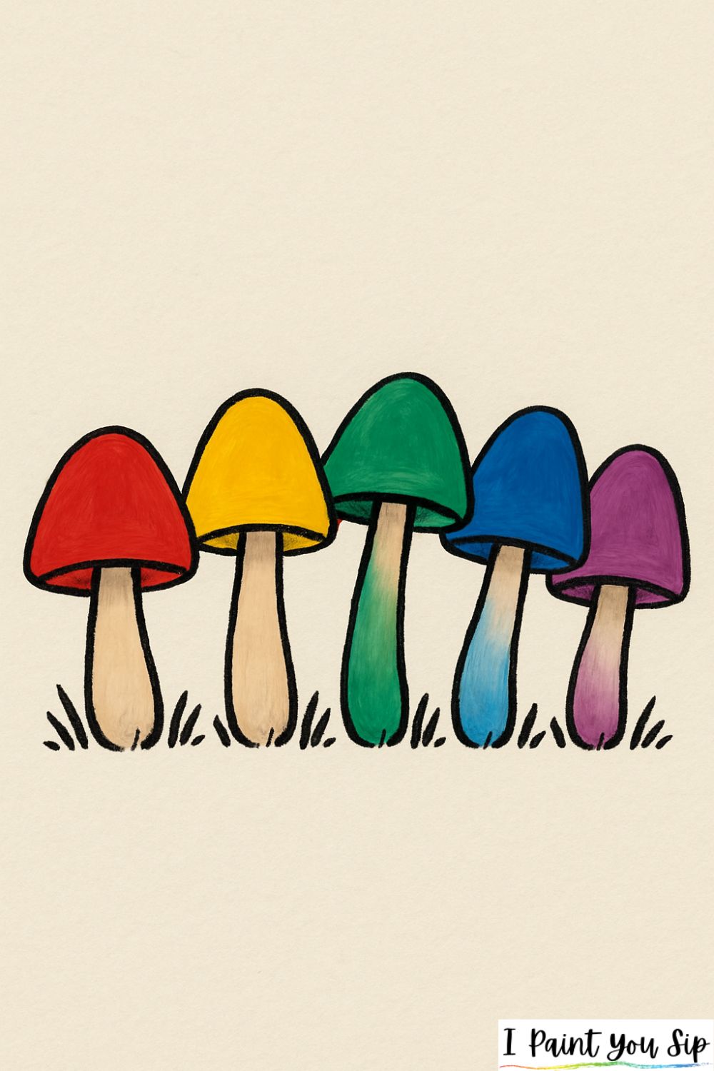 rainbow mushroom patch