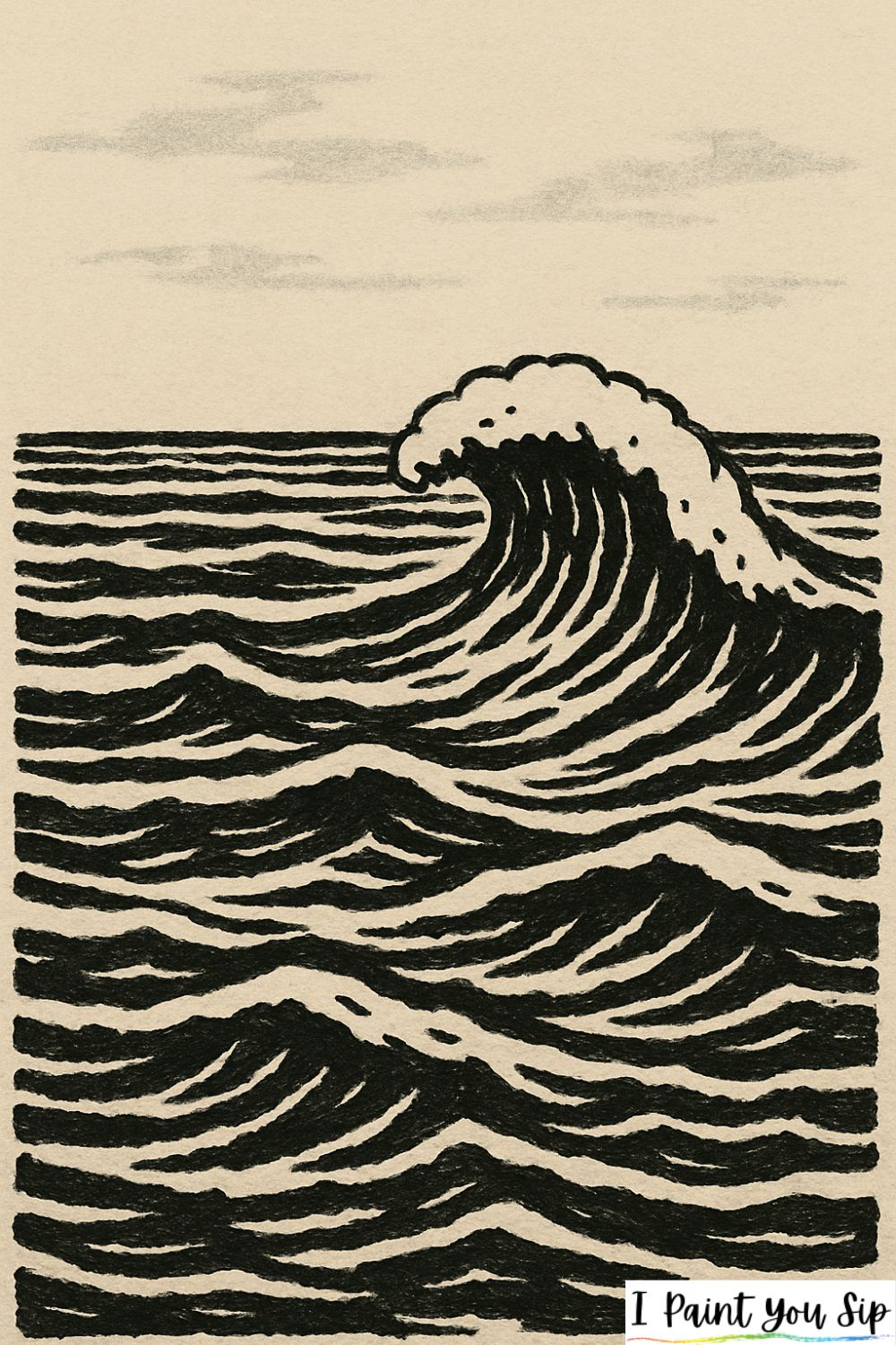 simple wave-at-sea scene