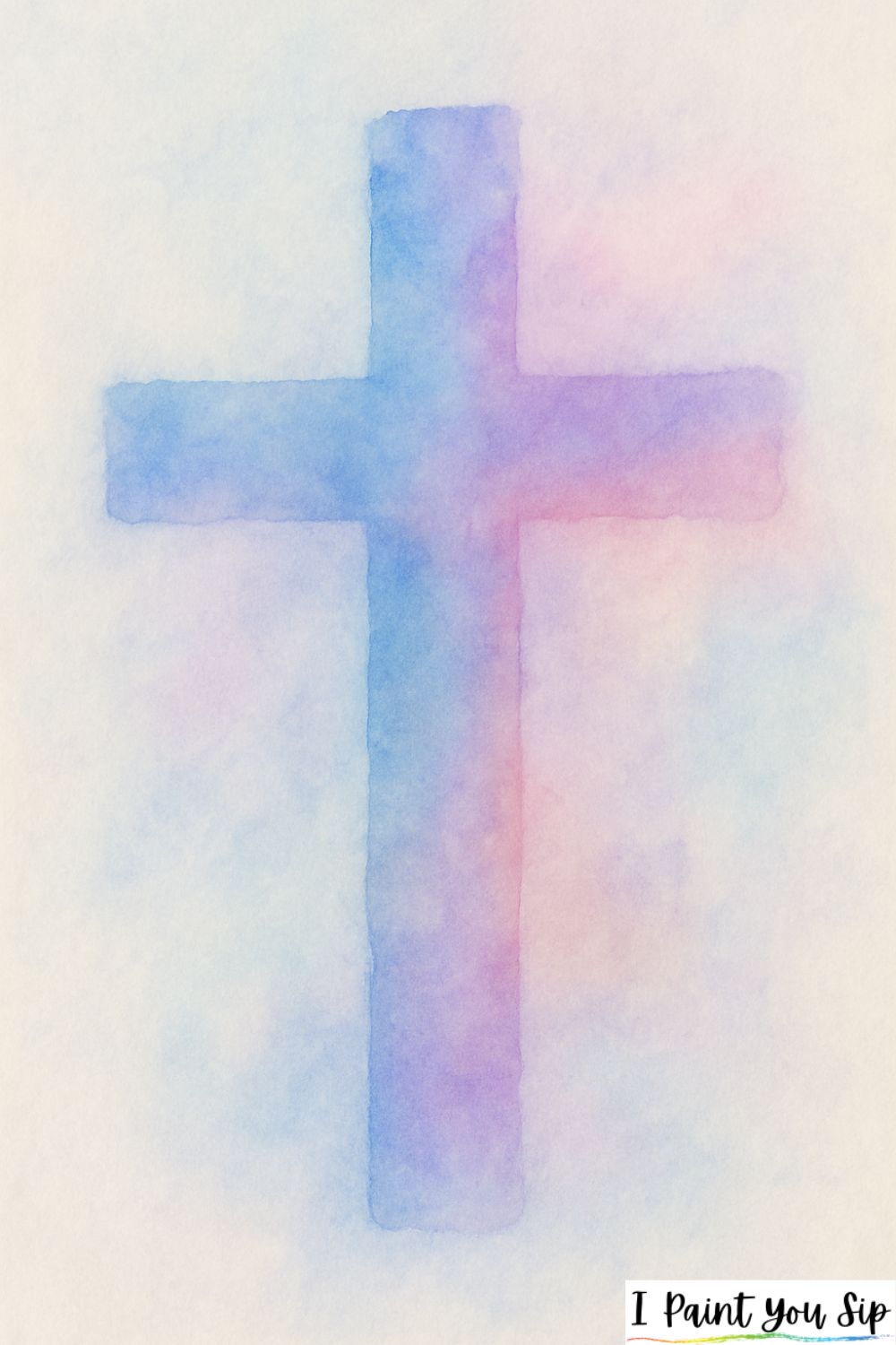 soft watercolor cross