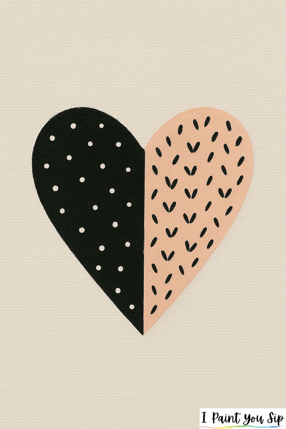 split-down-the-middle heart