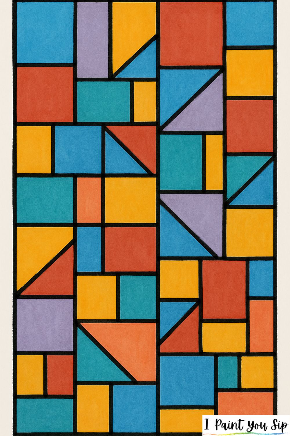 stained-glass window squares