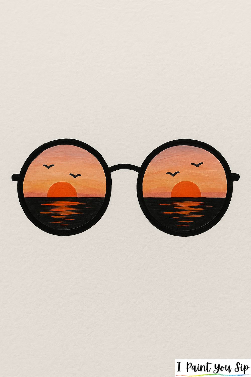 sunset reflected in sunglasses