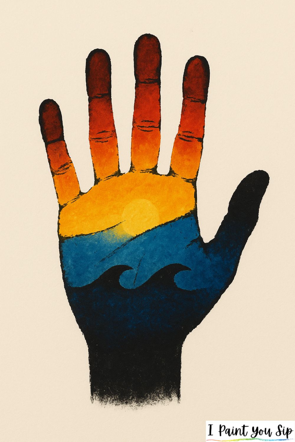 the horizon-split handprint