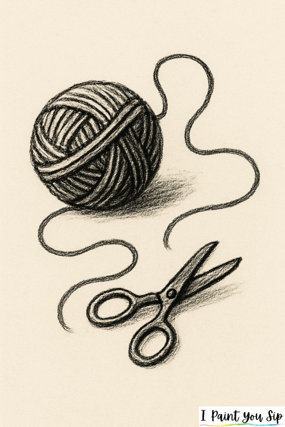 the yarn ball + scissors moment