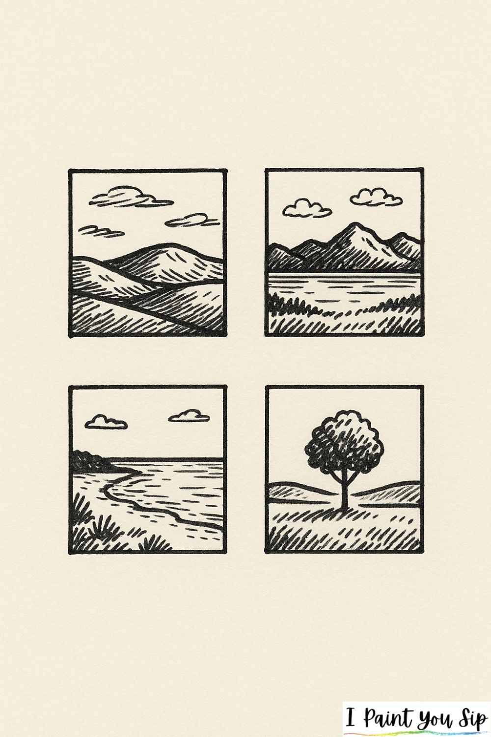 tiny postage-stamp landscapes