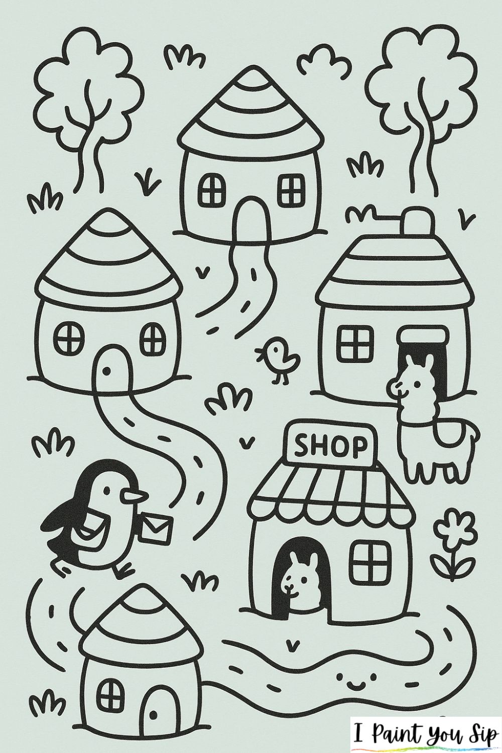tiny town scene