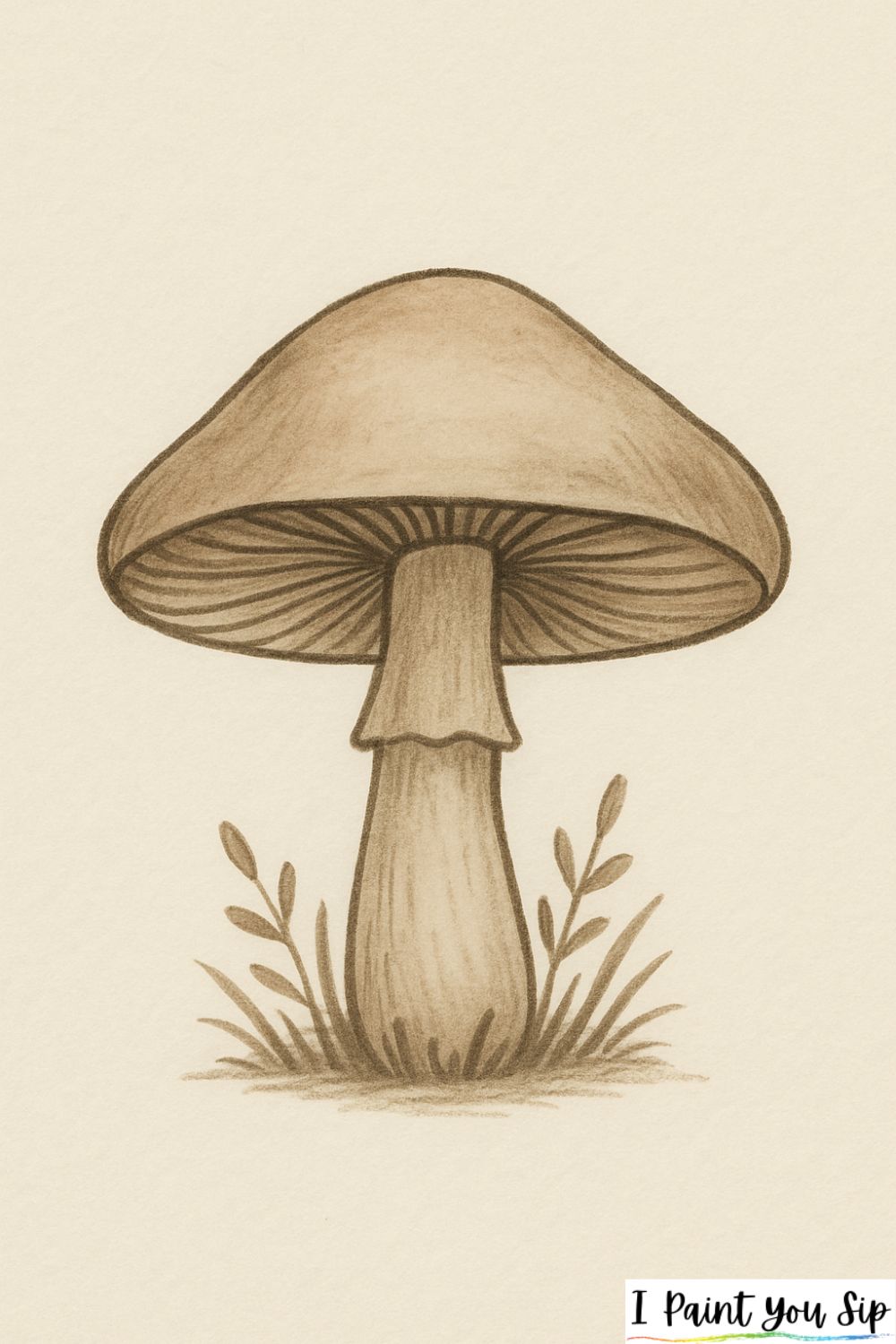 vintage botanical mushroom