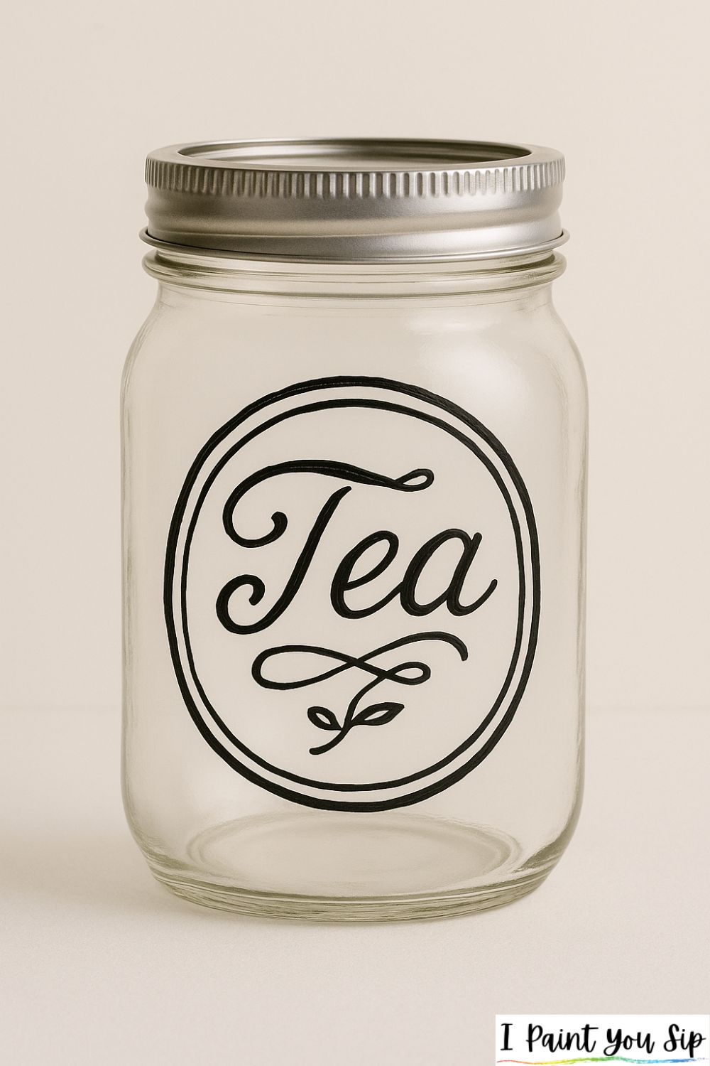 vintage tea label jar