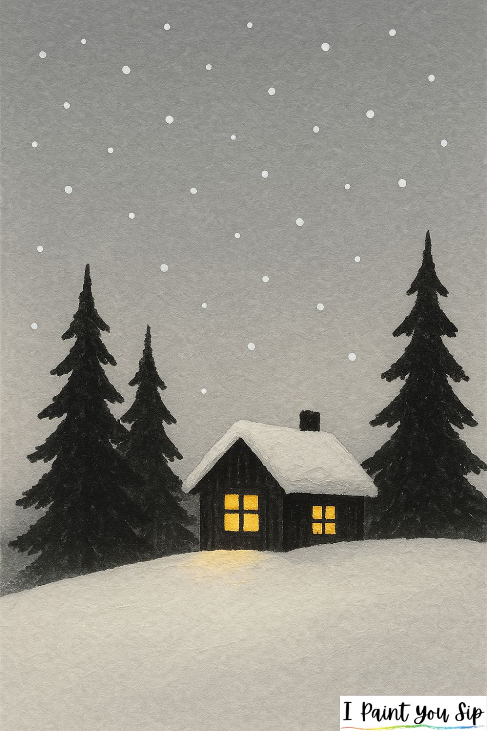 winter cabin glow