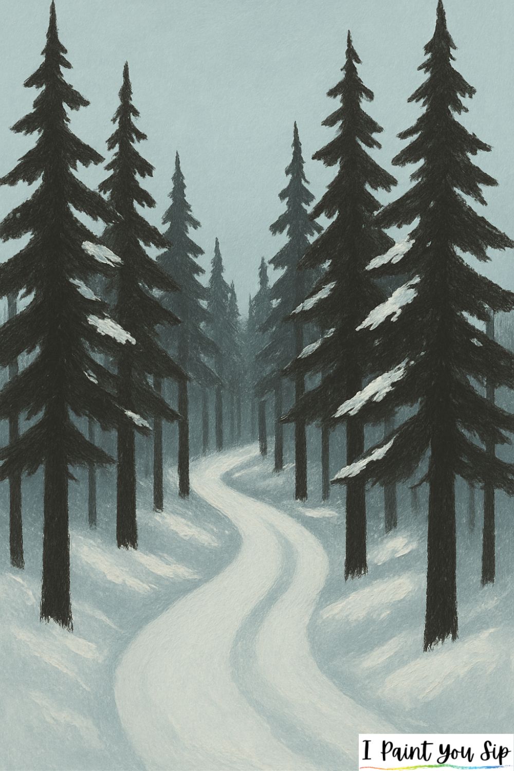 winter forest path