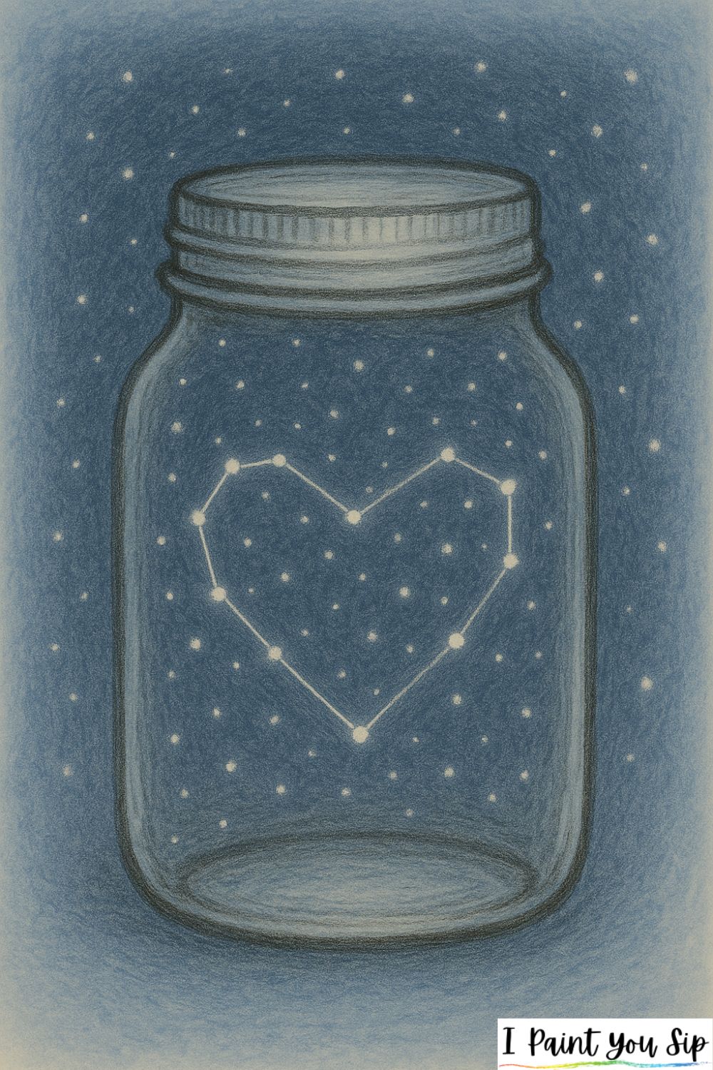 heart-shaped constellation jar
