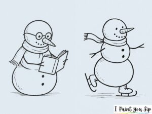 snowman drawing ideas