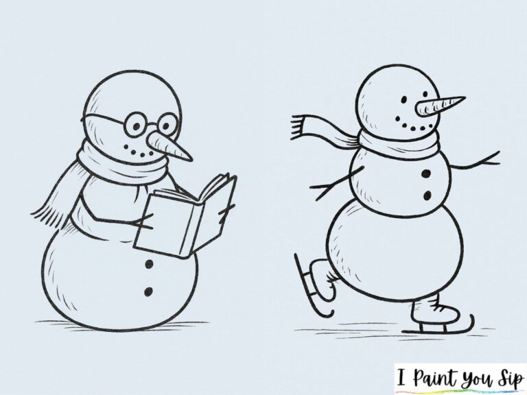 snowman drawing ideas