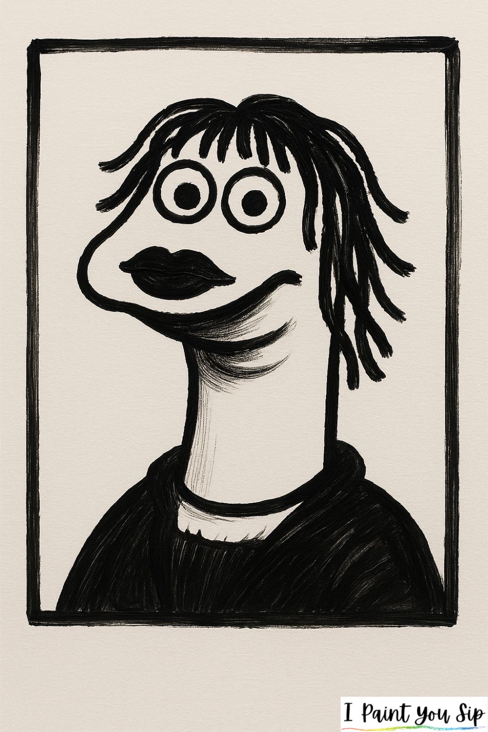 sock puppet portrait