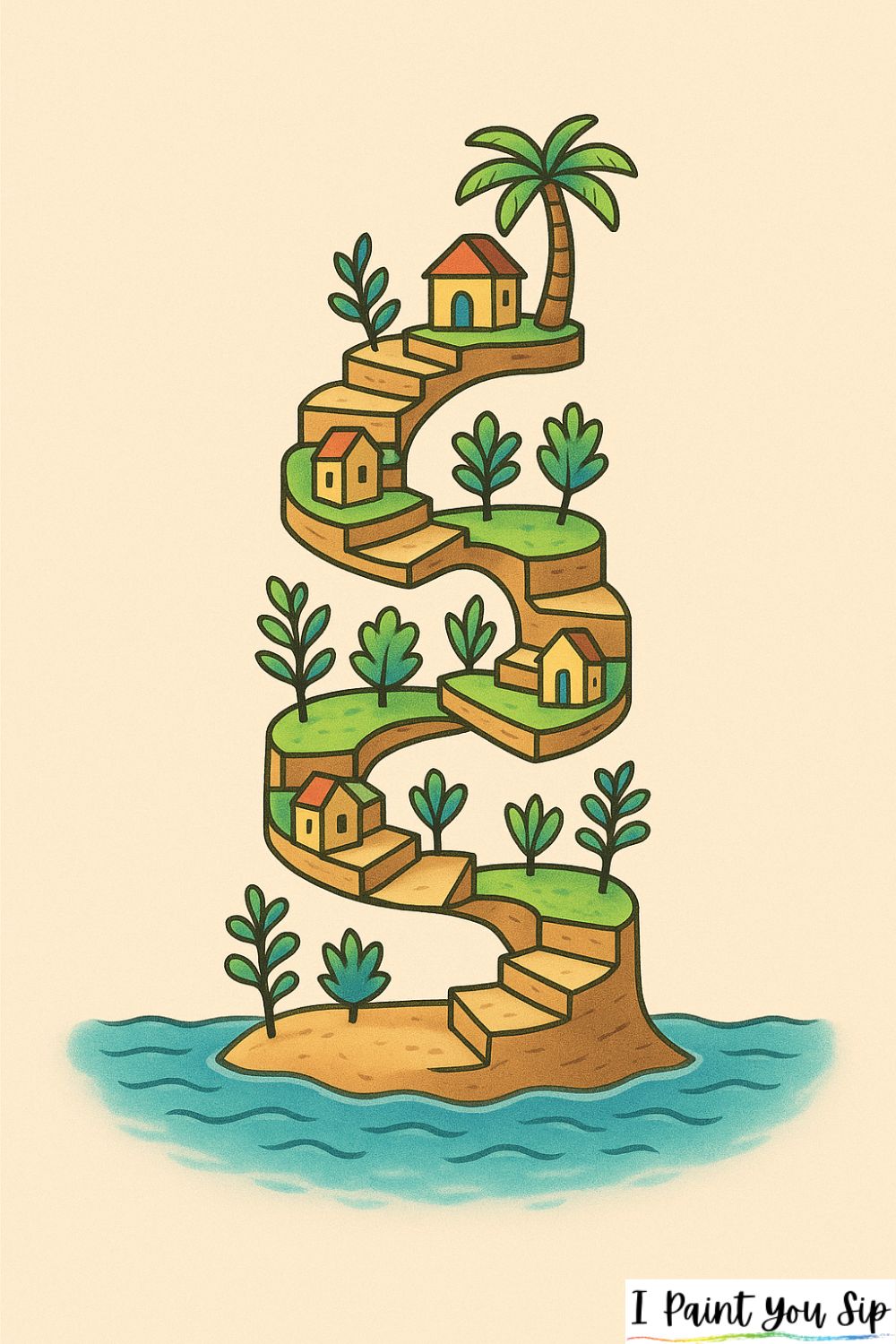 the spiral-staircase island