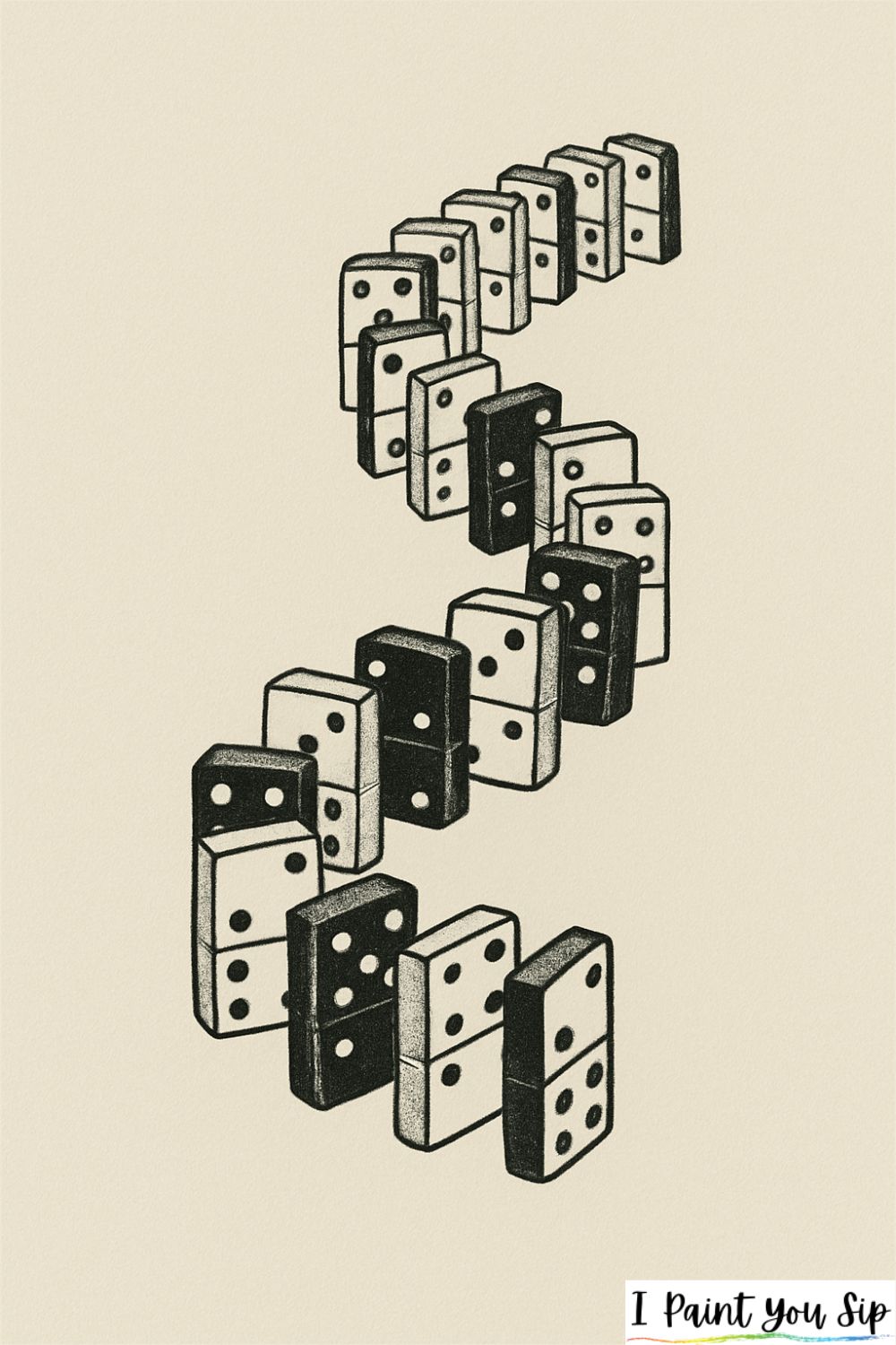the waving domino path